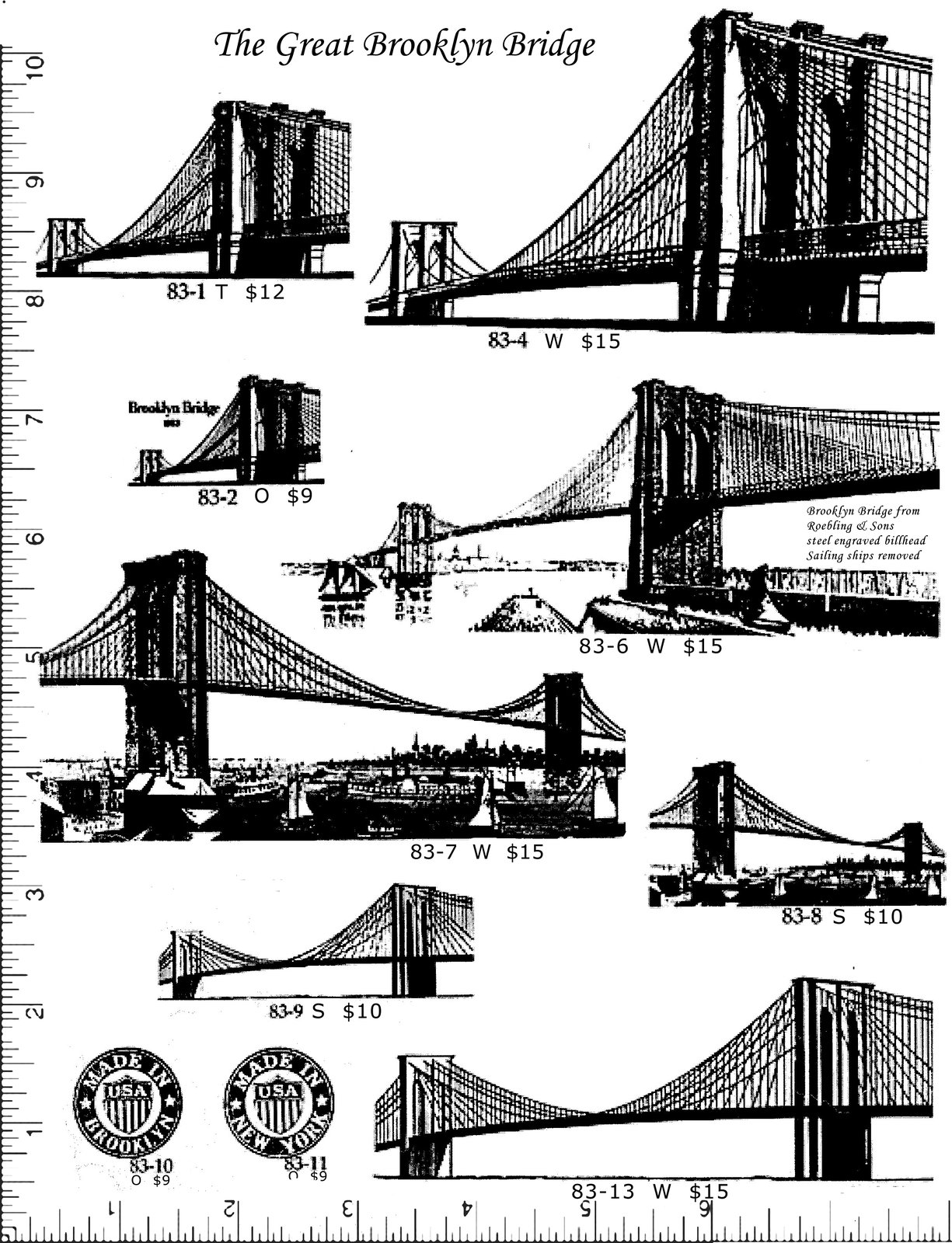 Brooklyn Bridge Rubber Stamps P83 Casey Rubber Stamps